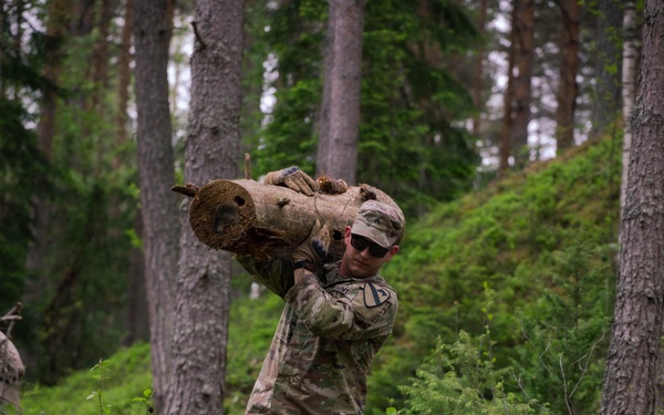 U.S. Army, Estonian Defence Forces support restoration of historic Seitsmãgi Camp during exercise Spring Storm