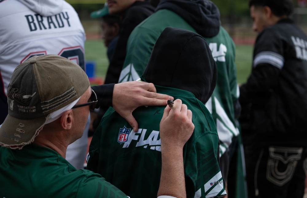 Fourth annual flag football game brings allied forces together at RAF Lakenheath