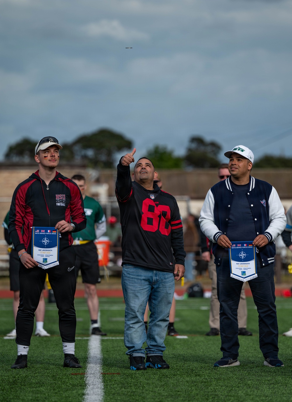 Fourth annual flag football game brings allied forces together at RAF Lakenheath