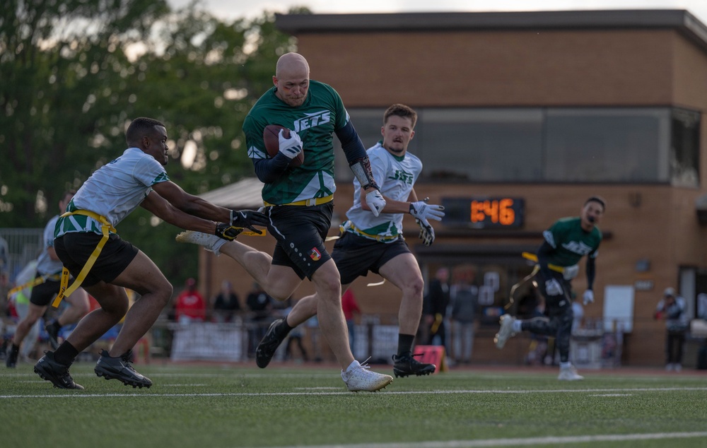 Fourth annual flag football game brings allied forces together at RAF Lakenheath