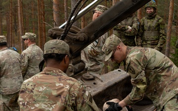 U.S. Army, Estonian Defence Forces support restoration of historic Seitsmãgi Camp during exercise Spring Storm