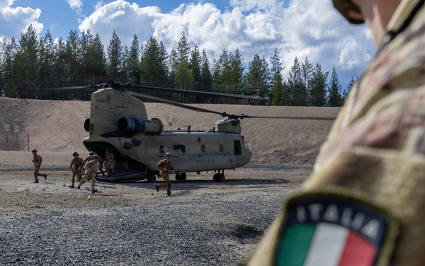 1-214th GSAB conducts cold and hot load training for multinational battalion during Saber Strike