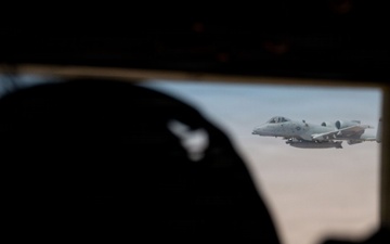 HC-130 crew refuels A-10s