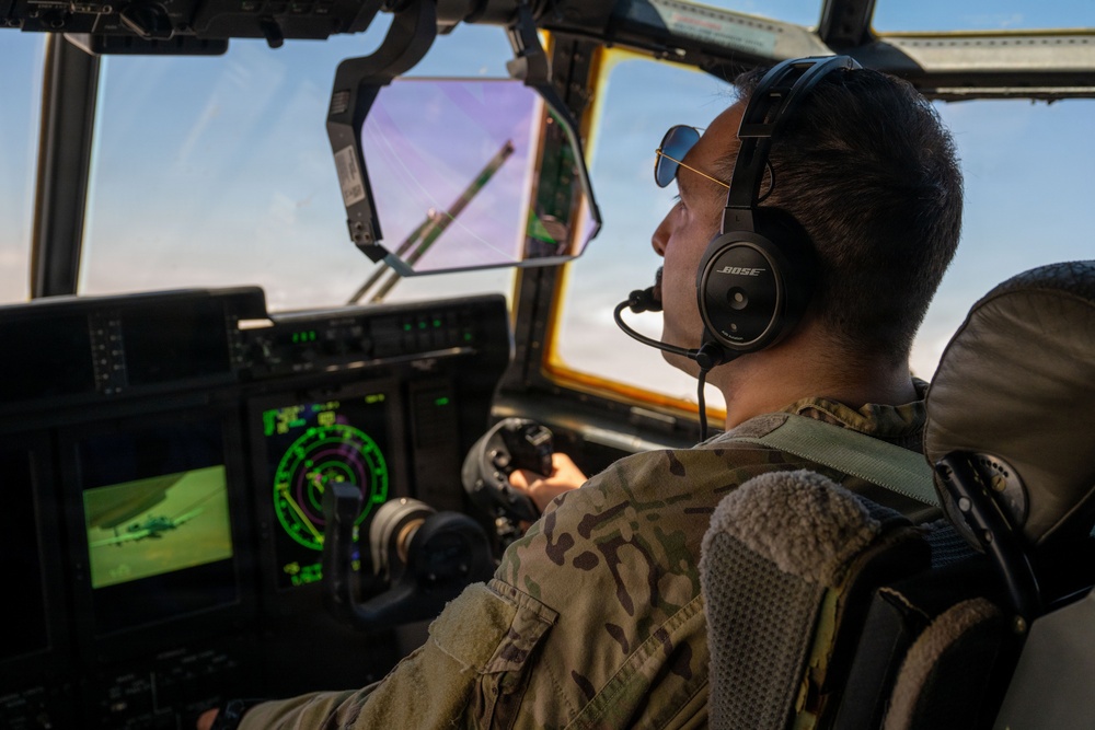 HC-130 crew refuels A-10s