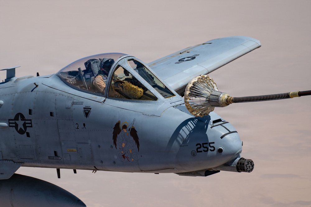 HC-130 crew refuels A-10s