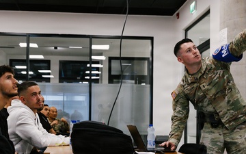 Kosovo Forces engage national security students at university in Pristina