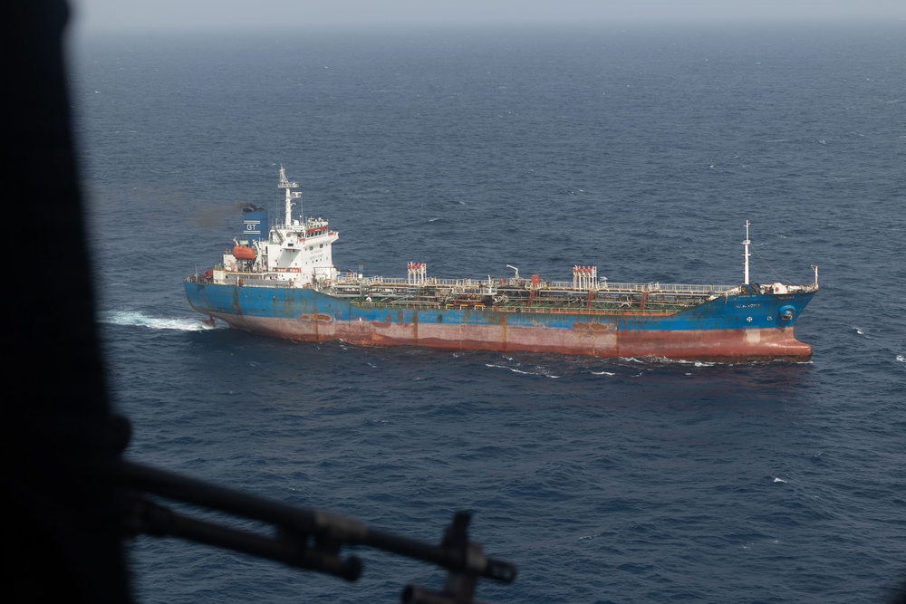 Sailors and Marines board M/T Celestial Sea