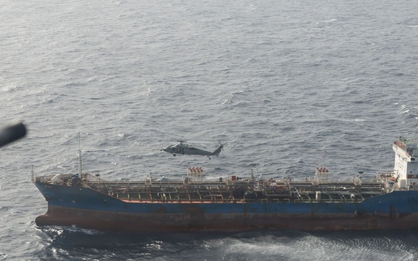 Sailors and Marines board M/T Celestial Sea