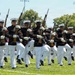 Marine Corps Battle Color Detachment performs at the Naval Academy