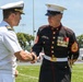 Marine Corps Battle Color Detachment performs at the Naval Academy