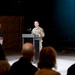 U.S. Army officer addresses audience at formal military ceremony