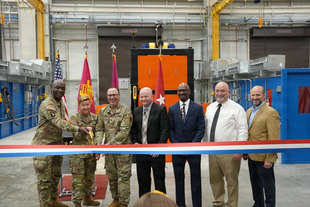 Anniston Army Depot building 434 ribbon cutting for welding facility project
