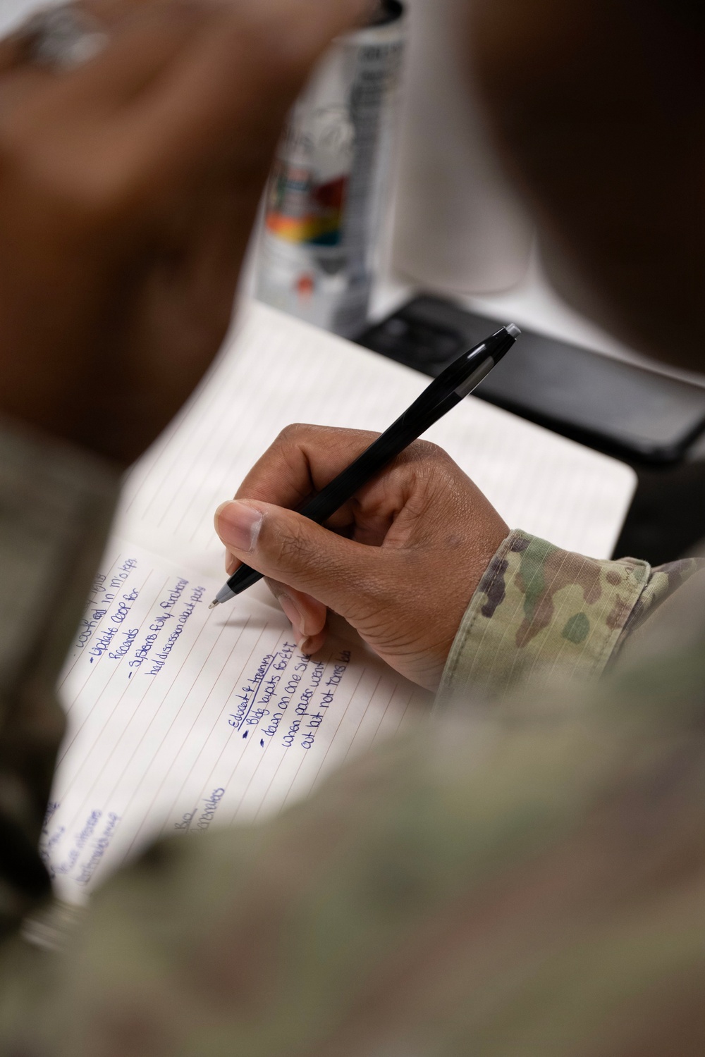 Military medical professionals operate without power