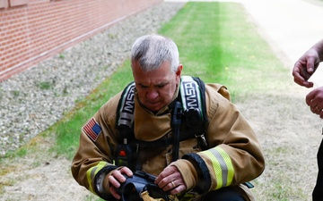Firefighters with the Pease Fire Department and the 157th Civil Engineering Squadron in Search &amp; Rescue Exercise