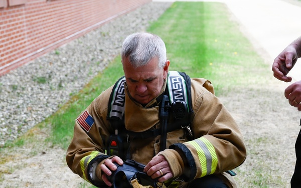 Firefighters with the Pease Fire Department and the 157th Civil Engineering Squadron in Search &amp; Rescue Exercise