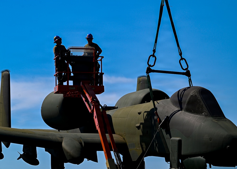 104th Fighter Wing relocates A-10 static display to celebrate aviation legacy