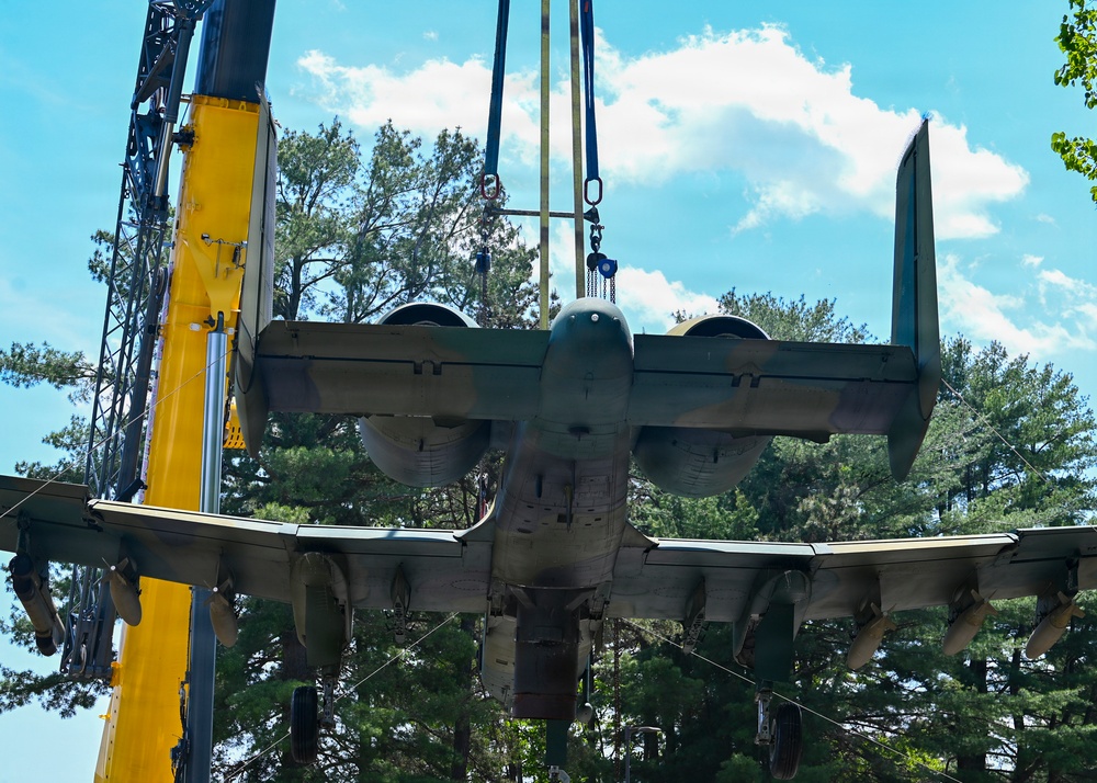 104th Fighter Wing relocates A-10 static display to celebrate aviation legacy