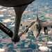 KC-135 refuels F-16