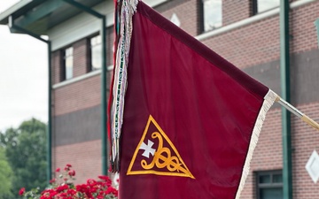 3d Theater Medical Command flag displayed outdoors