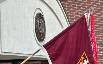 3d Theater Medical Command flag displayed outdoors