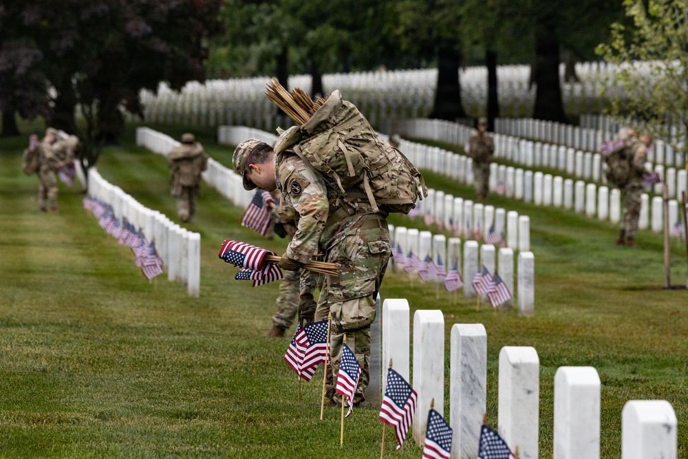 The Old Guard participates in &amp;quot;Flags In&amp;quot; to Remember the Fallen