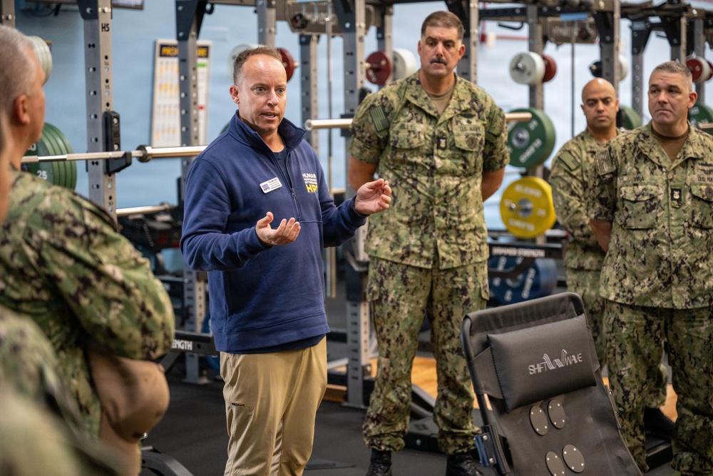 Senior enlisted leaders tour the Navy's first and only Human Performance Optimization Center