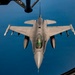 KC-135 refuels F-16