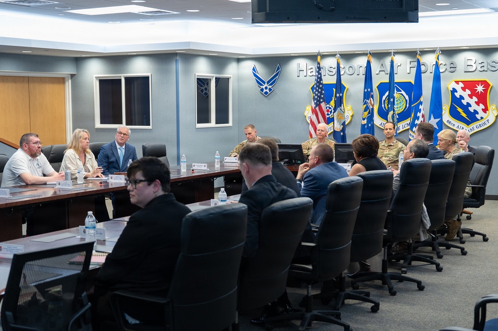 AFMC acting deputy commander visits Hanscom AFB
