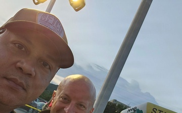 Master Chief Miller participates in ruck march