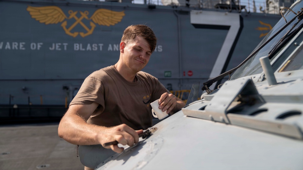 USS Tripoli Aircraft Maintenance