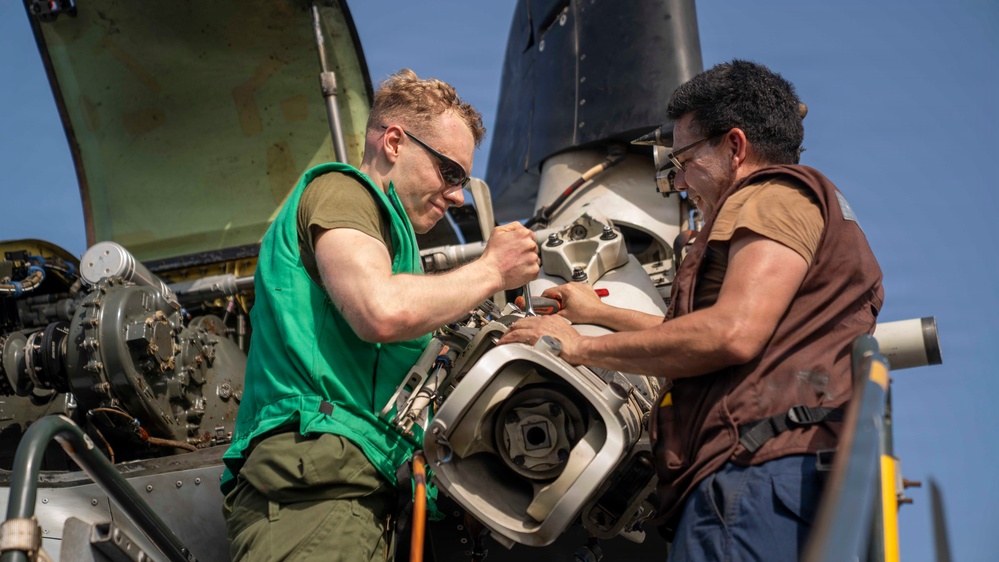 USS Tripoli Aircraft Maintenance