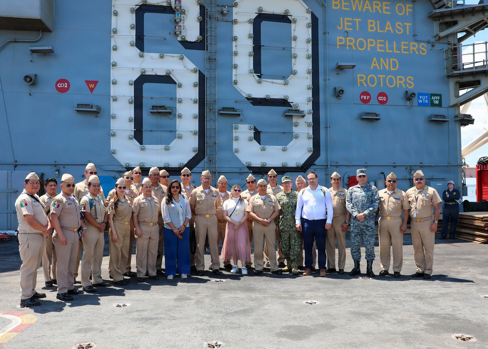 Mexican Navy Senior Officers visit USS Dwight D. Eisenhower (CVN 69)
