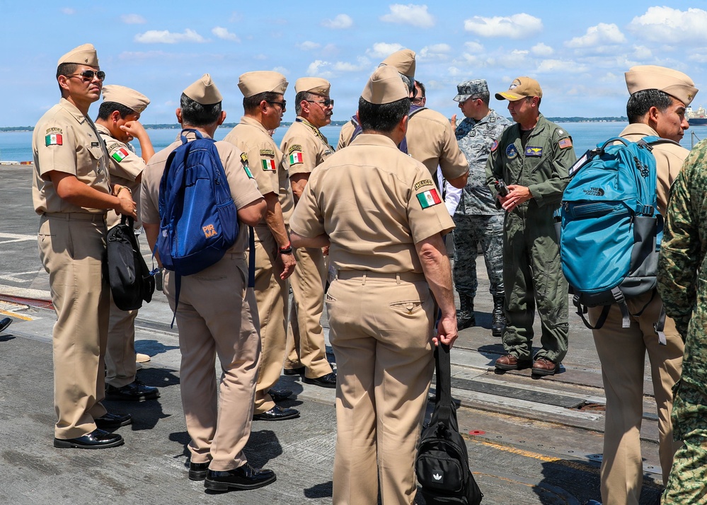 Mexican Navy Senior Officers visit USS Dwight D. Eisenhower (CVN 69)