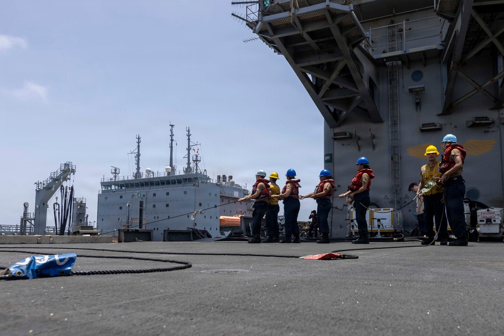 Abraham Lincoln Conducts Replenishment-at-Sea with Alan Shepard