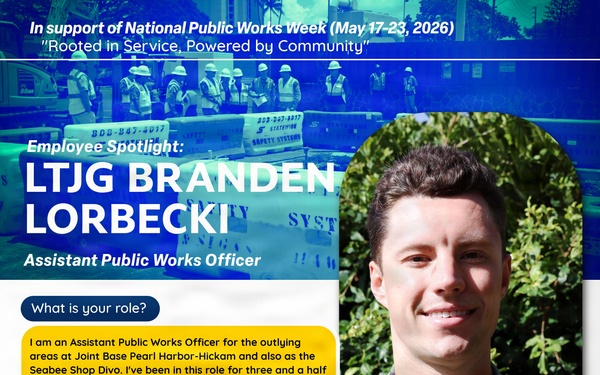 NAVFAC Hawaii Employee Spotlight: Lt. j.g. Branden Lorbecki