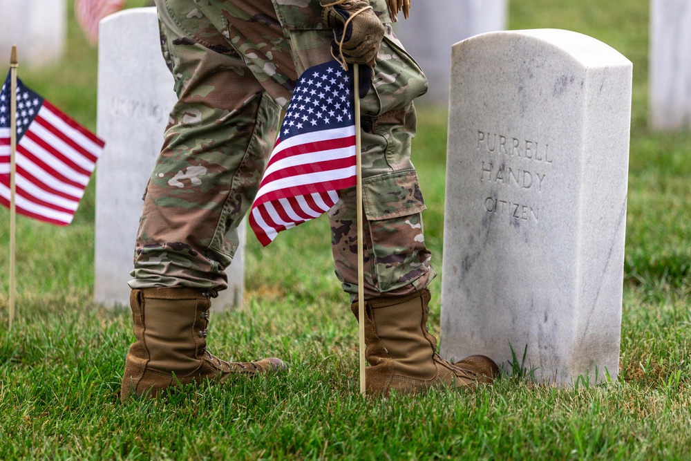 Fife and Drum Corps Conducts Flags In