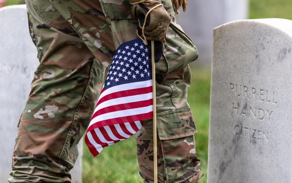 Fife and Drum Corps Conducts Flags In