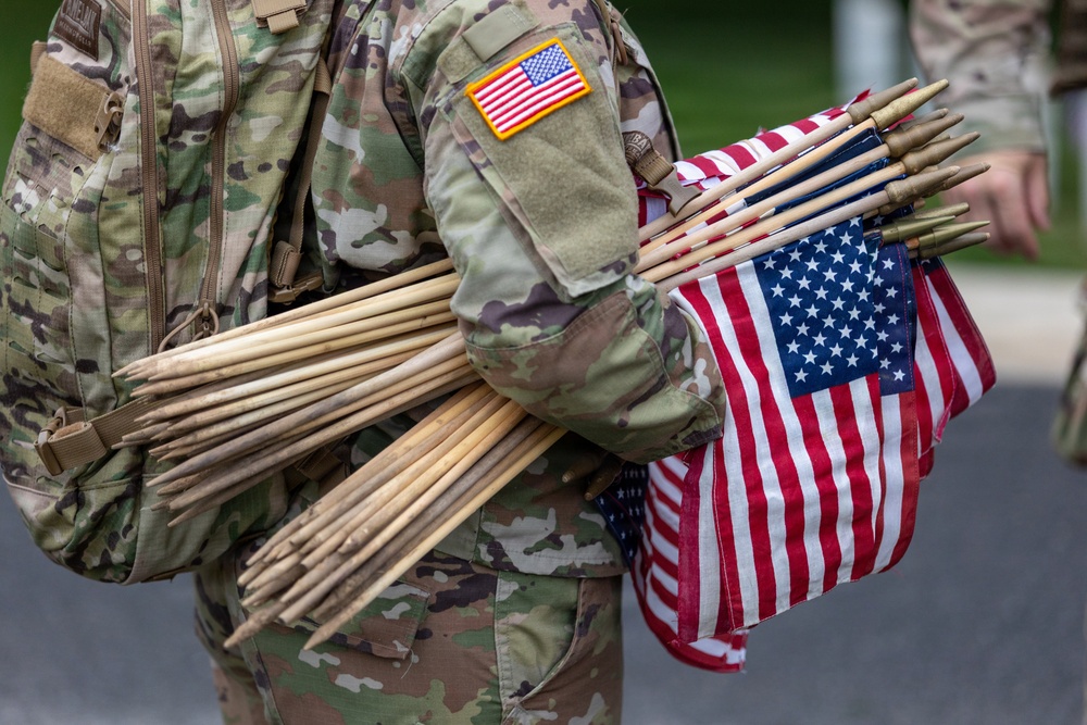 Fife and Drum Corps Conducts Flags In