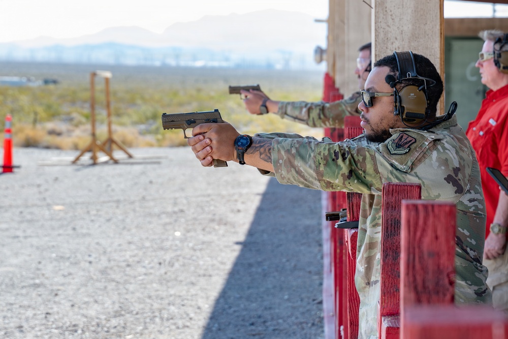 Security Forces organizes firing competition celebrating police week at Nellis AFB