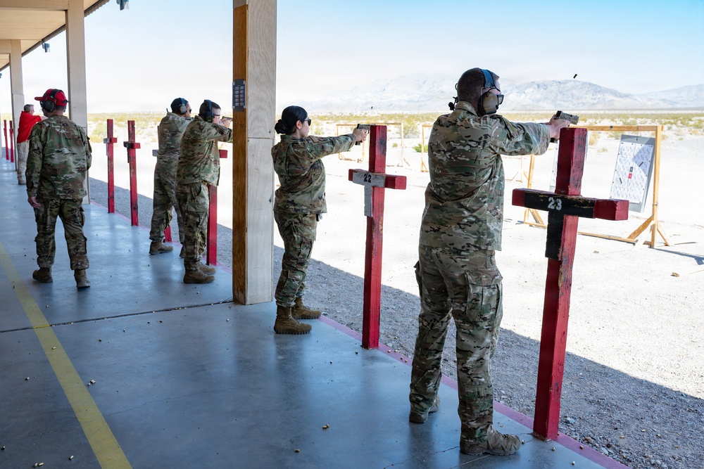 Security Forces organizes firing competition celebrating police week at Nellis AFB