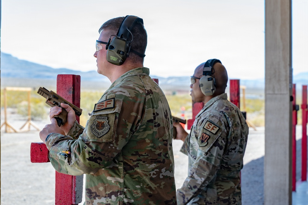 Security Forces organizes firing competition celebrating police week at Nellis AFB