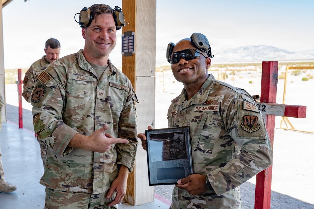 Security Forces organizes firing competition celebrating police week at Nellis AFB