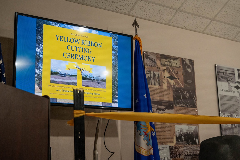 Dyess AFB dedicates A-10, F-16 static displays in historic troop-led project