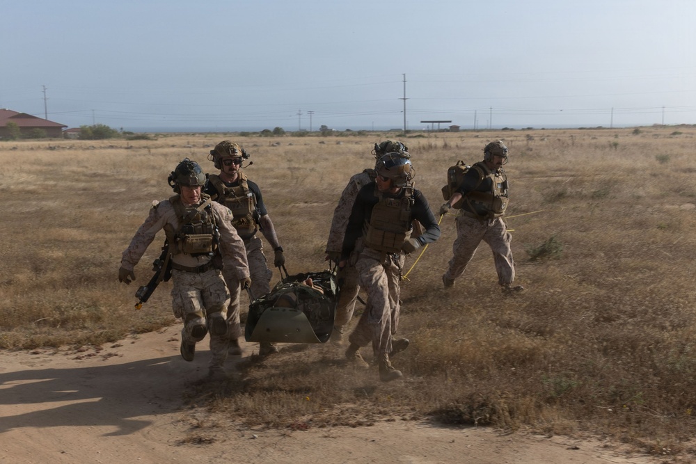 Marines with V2/5 and 3rd LAR conduct EOTG TRAP course