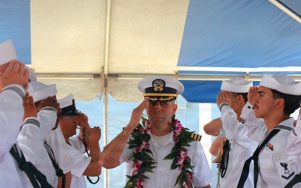 USS Carl M. Levin Holds Change of Command Ceremony
