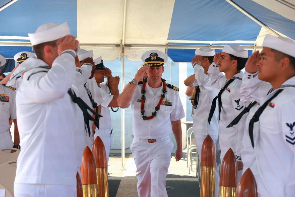 USS Carl M. Levin Holds Change of Command Ceremony