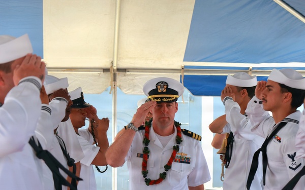 USS Carl M. Levin Holds Change of Command Ceremony