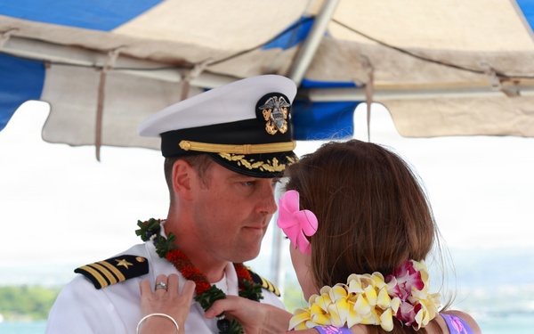 USS Carl M. Levin Holds Change of Command Ceremony