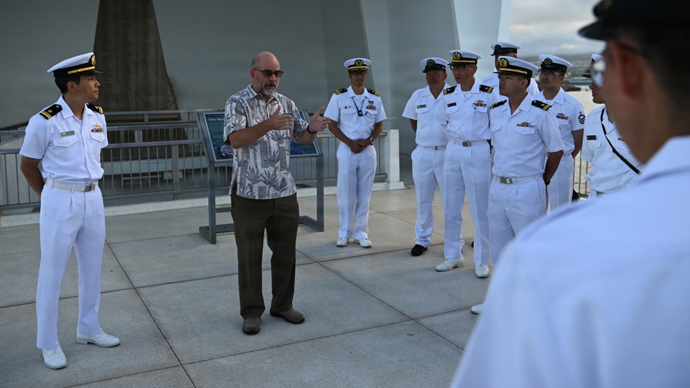 Japanese wreath laying ceremony at USS Arizona Memorial