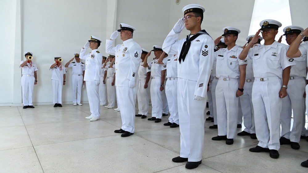 Japanese wreath laying ceremony at USS Arizona Memorial